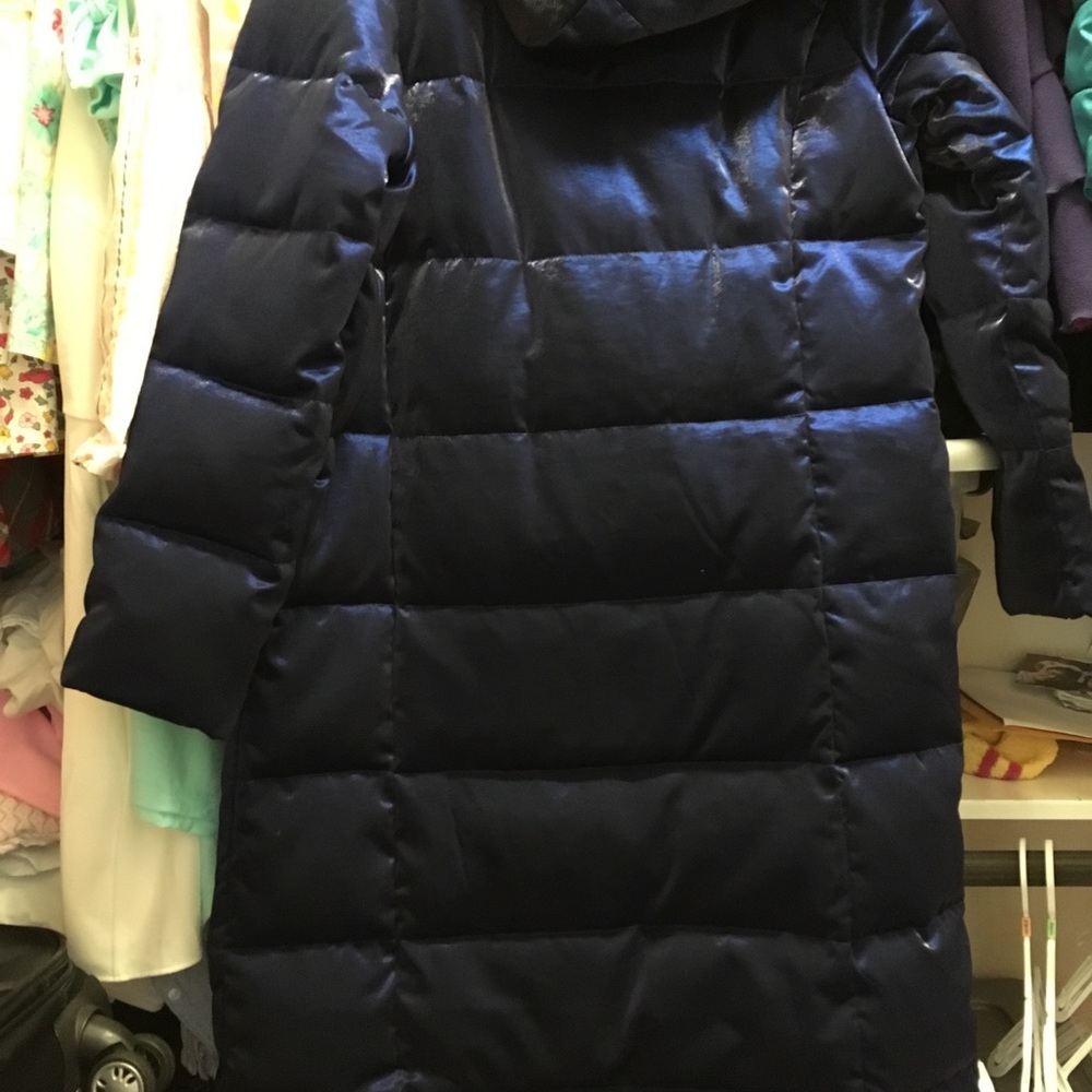 Blue down jacket